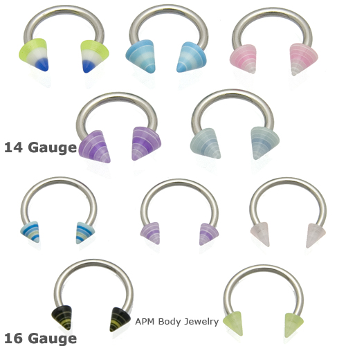 Top Mix Novelty Acrylic Spike Horseshoes