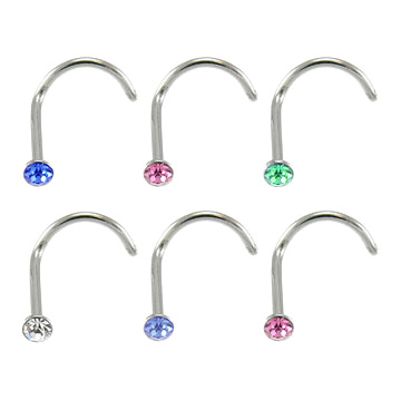 CZ Gem Nose Screws