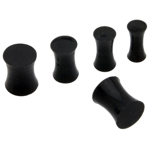 Black Flexible Silicone Saddle Plugs