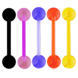 Flexible UV Glow Tongue Ring