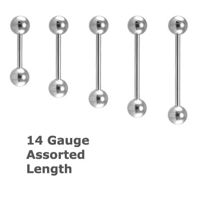 14g Steel Barbell 3/8