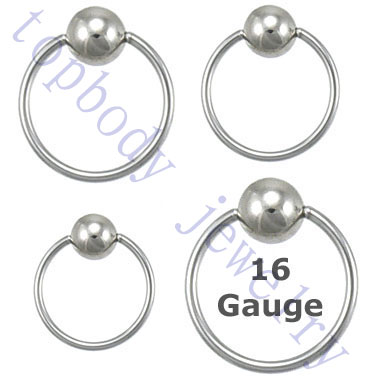 captive rings 16g