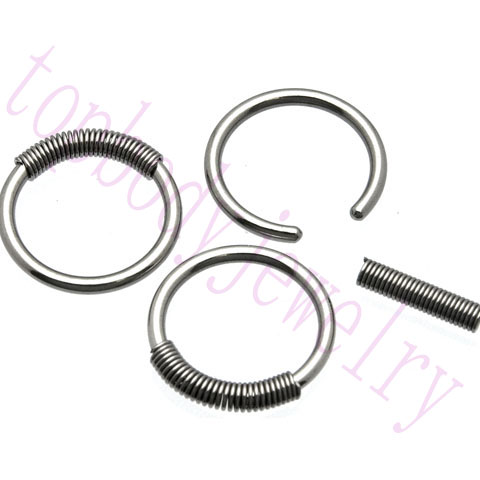 Steel Spring Wire Captive Ring 12g