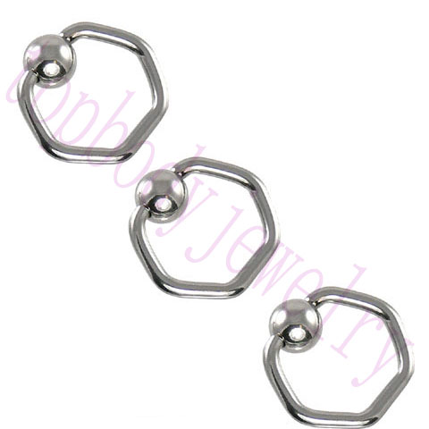 Hexagon Captive Ring