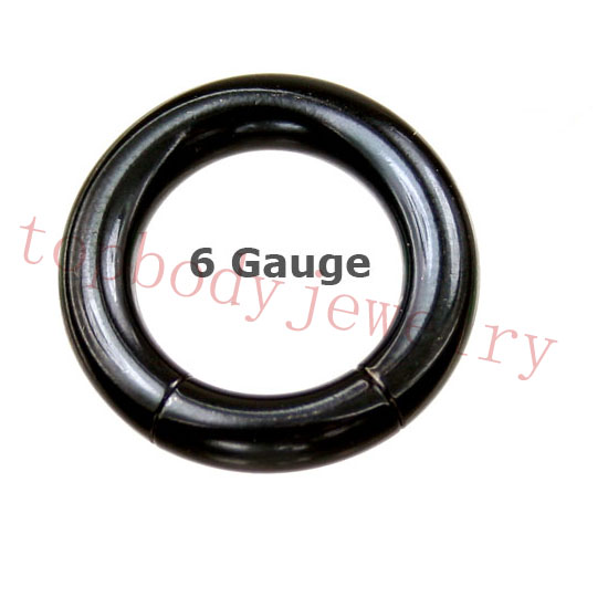 Black Titanium Segment Ring 6G