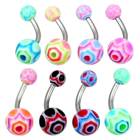 UV Spider Web Belly Rings