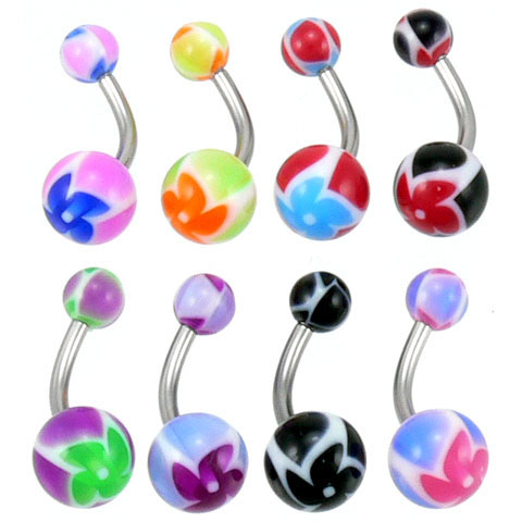 UV Windmill Belly Rings