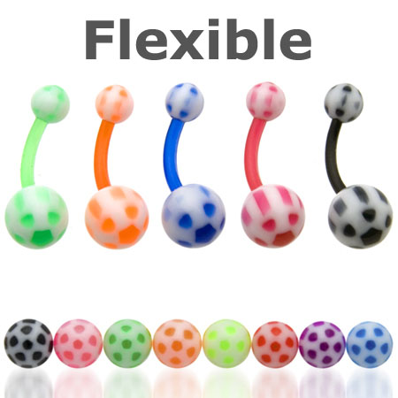 Flexible Soccer Ball Belly Ring