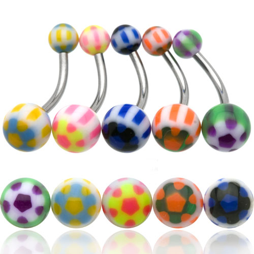 World Cup Soccer Belly Rings
