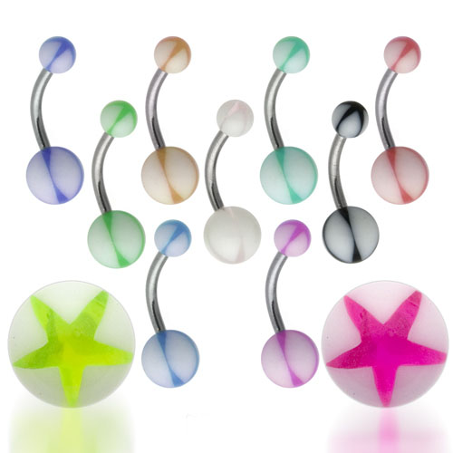 UV Super Star Belly Rings