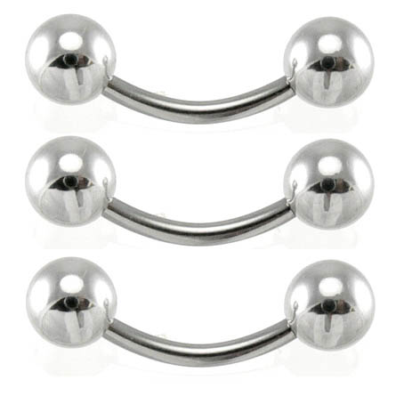 Steel Curved Barbell 14g