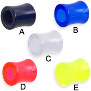 Striped uv ear plugs, print ear plugs, flesh tunnel, logo picture saddle ear expanders