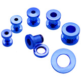 Anodized 316l stainless steel screw on flesh tunnel