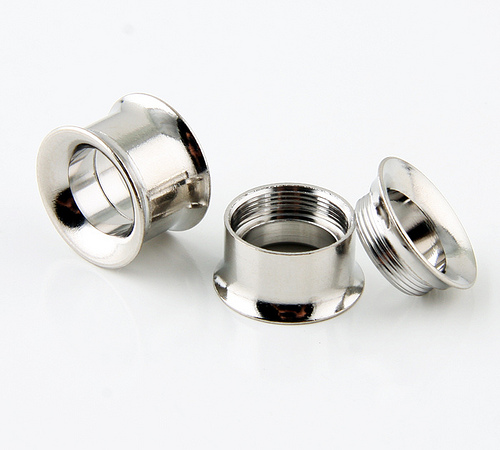 Internally thread 316l stainless steel screw on flesh tunnel,ear plugs,ear taper body piercing jewel