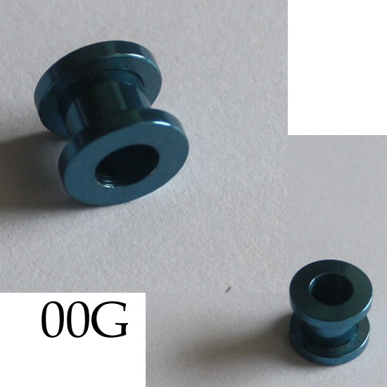 Anodized 316l stainless steel screw on flesh tunnel