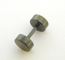 Anodized 316l stainless steel screw on flesh tunnel