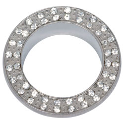 CZ stone 316l stainless steel flesh tunnel, cz jewelry ear plugs