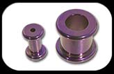 Anodized 316l stainless steel screw on flesh tunnel