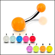 316l stainless steel belly rings with UV balls, belly bars,navel ring,belly button rings,body pierci