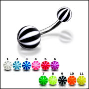 316l stainless steel belly rings with UV balls, belly bars,navel ring,belly button rings,body pierci