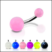 316l stainless steel belly rings with fancy collection UV balls, belly bars,navel ring,belly button 