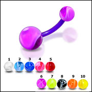 316l stainless steel belly rings with fancy collection UV balls, belly bars,navel ring,belly button 
