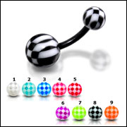 316l stainless steel belly rings with fancy collection UV balls, belly bars,navel ring,belly button 