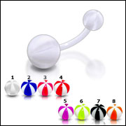 316l stainless steel belly rings with fancy collection UV balls, belly bars,navel ring,belly button 