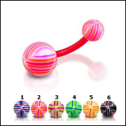 316l stainless steel belly rings with fancy collection UV balls, belly bars,navel ring,belly button 
