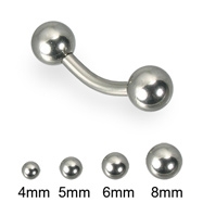 316l stainless steel eyebrow bananna with balls,curved barbell,eyebrow rings,barbells