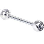 316l stainless steel Tongue Barbells with cz stone, straight barbell, tongue rings,body piercing jew