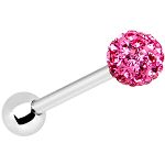 316l stainless steel Tongue Barbells with cz stone, straight barbell, tongue rings,body piercing jew