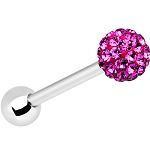 316l stainless steel Tongue Barbells with cz stone, straight barbell, tongue rings,body piercing jew