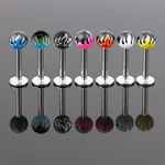 316l stainless steel labret with uv balls,body piercing jewelry,fashion jewelry,lip rings,labret pie