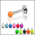 316l stainless steel labret with uv balls,body piercing jewelry,fashion jewelry,lip rings,labret pie