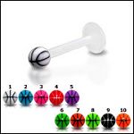 UV acrylic labret with balls,body piercing jewelry,fashion jewelry,lip rings,labret piercing