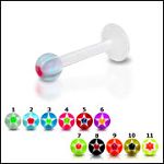 UV acrylic labret with balls,body piercing jewelry,fashion jewelry,lip rings,labret piercing