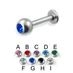 316l stainless steel labret with cz stone,body piercing jewelry,fashion jewelry,lip rings,labret pie
