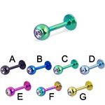 316l stainless steel labret with cz stone,body piercing jewelry,fashion jewelry,lip rings,labret pie