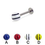 316l stainless steel labret with uv balls,body piercing jewelry,fashion jewelry,lip rings,labret pie