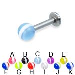 316l stainless steel labret with uv balls,body piercing jewelry,fashion jewelry,lip rings,labret pie