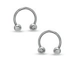 Anodized 316l surgical steel horseshoe circular barbells with balls, body piercing jewelry, CBB pier
