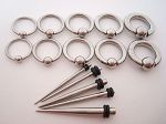 Anodized 316l surgical steel captive with steel bead rings,BCR rings,body piercing jewelry, fashion 