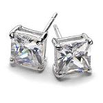 pricess cut,square cubic zircon stud earrings,grid square cubic zircon stud earrings,cz stud earring