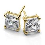 pricess cut,square cubic zircon stud earrings,grid square cubic zircon stud earrings,cz stud earring