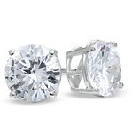 round cut clear cubic zircon stud earrings,cz stud earrings,earrings,fashion earrings,new fashion ea