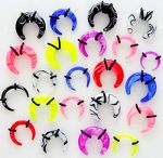 UV glow in the dark ear taper,ear expander body piercing jewelry,talons,tapers,tusks,pinchers,plugs,