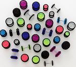 Glow in the dark UV acrylic ear plugs,flesh tunnel, fashion ear plugs