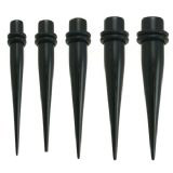 Jet Black Acrylic Tapers 14g to 0g Details