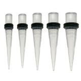 Clear Acrylic Tapers 8g to 00g Details